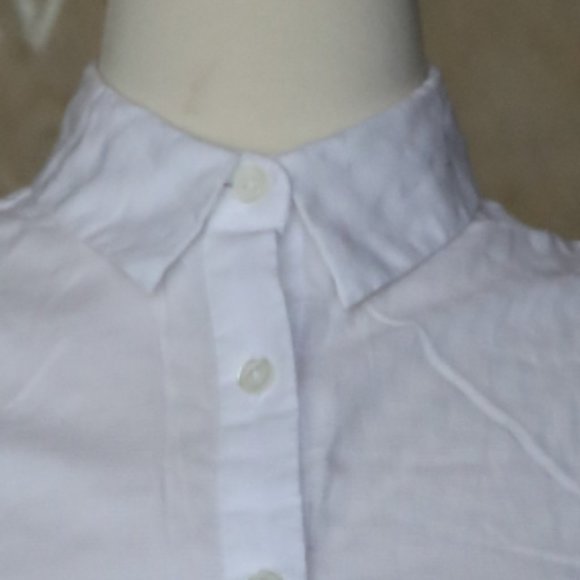 Van Heusen sleeveless white button blouse XS - Picture 3 of 8